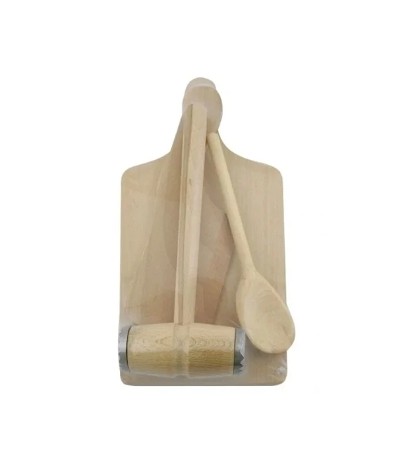 SET 4 PIESE (TOCATOR+CIOCAN SNITELE+LINGURA LEMN+TACATOR VINETE) 12963 